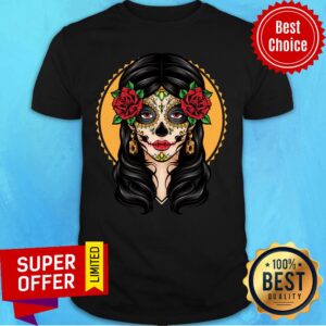 Girl Beauty Day Of The Dead Muertos Sugar Skull Makeup Shirt