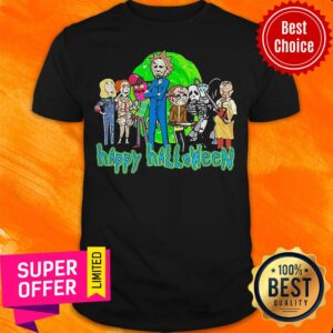 Top Horror Character Style Rick And Morty Happy Halloween Shirt