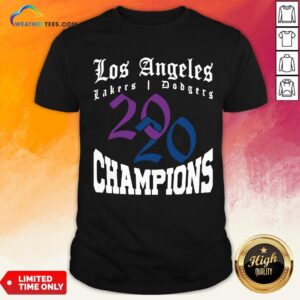 Official La Dodgers Lakers 2020 Champions World Series Baseball Finals Basketball Championship Shirt