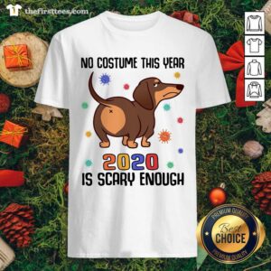 Cute Dachshund No Costume This Year 2020 Is Scary Enough Coronavirus Shirt