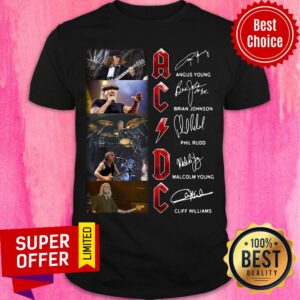 Funny Ac Dc Member Name Signatures Shirt
