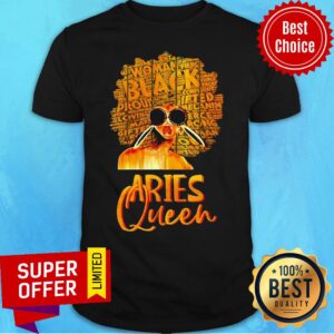 Premium Black Women Afro Hair Aries Queen Shirt