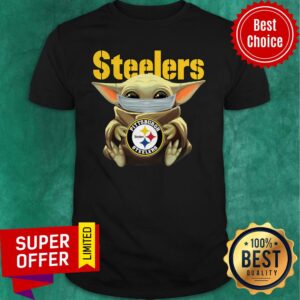 Premium Baby Yoda Face Mask Hug Pittsburgh Steelers Shirt