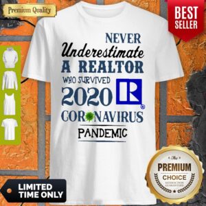Never Underestimate A Realtor Who Survived 2020 Coronavirus Shirt