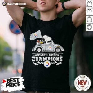 Good Snoopy And Woodstock Drive AFC North Division Champions 2020 Steelers Shirt