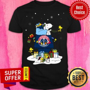 Funny Washington Wizards Santa Snoopy Wish You A Merry Christmas Shirt