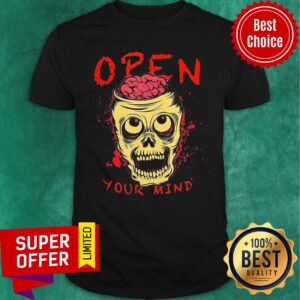 Skull Open Your Mind Halloween Shirt