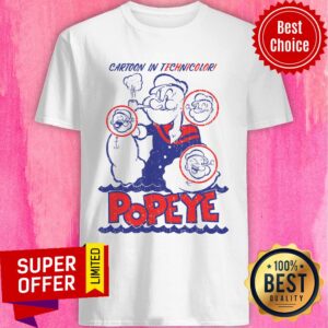 Cartoon In Technicolor Popeye Shirt