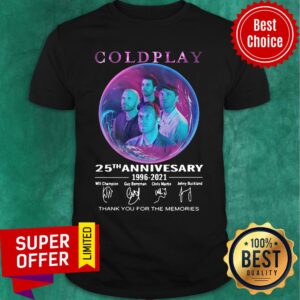 Goldplay 25th Anniversary 1996-2021 Thank You For The Memories Shirt