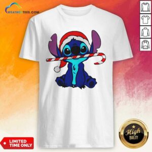 Lovely Stitch Wear Hat Santa Claus Merry Christmas Shirt