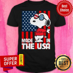 Awesome American Flag Made In The USA Snoopy Shirt