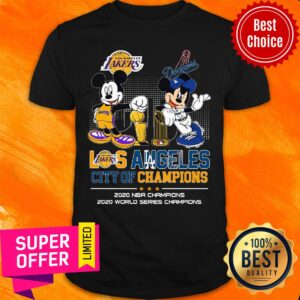 Mickey Mouse Los Angeles City Of Champions 2020 NBA Champions 2020 World Series Champions Shirt