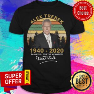 Nice Alex Trebek 1940 2020 Thank You For The Memories Signature Vintage Shirt