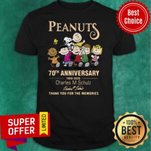 Top Peanuts 70th Anniversary 1950-2020 Charles M Schulz Snoopy Shirt