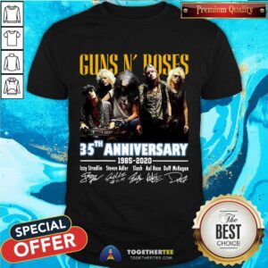 Nice Guns N’ Roses 35th Anniversary 1985 2021 Signatures Shirt