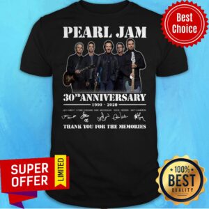 Pearl Jam 30nd Anniversary 1990 2020 Thank You For The Memories Shirt