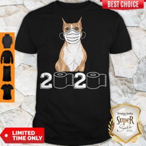 Funny Staffordshire Bull Terrier Mask 2020 Toilet Paper Shirt