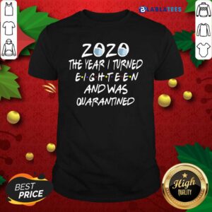 Great Face Mask 2020 The Year I Turned Eighteen And Was Quarantined Shirt