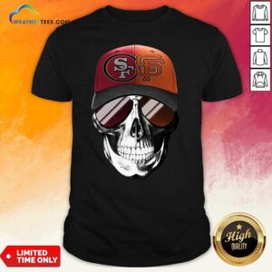 Cool San Francisco 49ers And Los Angeles Lakers Skull Sunglass Shirt
