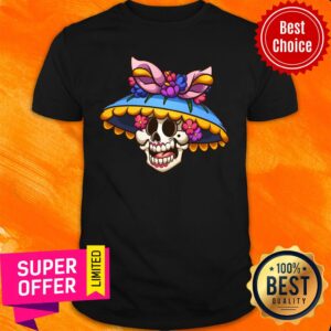 Official Sugar Skull Wear Big Hat Flower Shirt