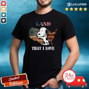 Official Snoopy Land Map That I Love American Flag Shirt