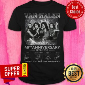 Van Halen 48th Anniversary 1972-2020 Thank You For The Memories Signatures Shirt