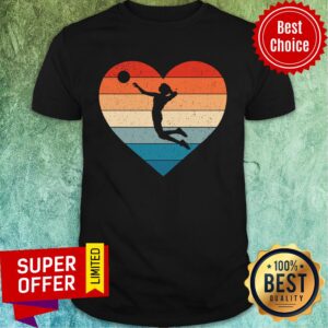 Girl Play Volleyball Heart Vintage Shirt