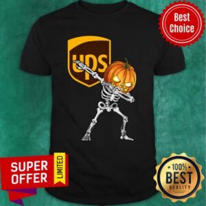Skeleton Dabbing Halloween Pumpkin UPS Shirt