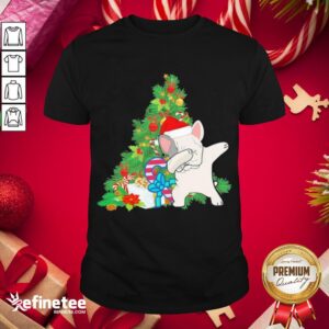 Hot Pug Dabbing Santa Christmas Tree Shirt