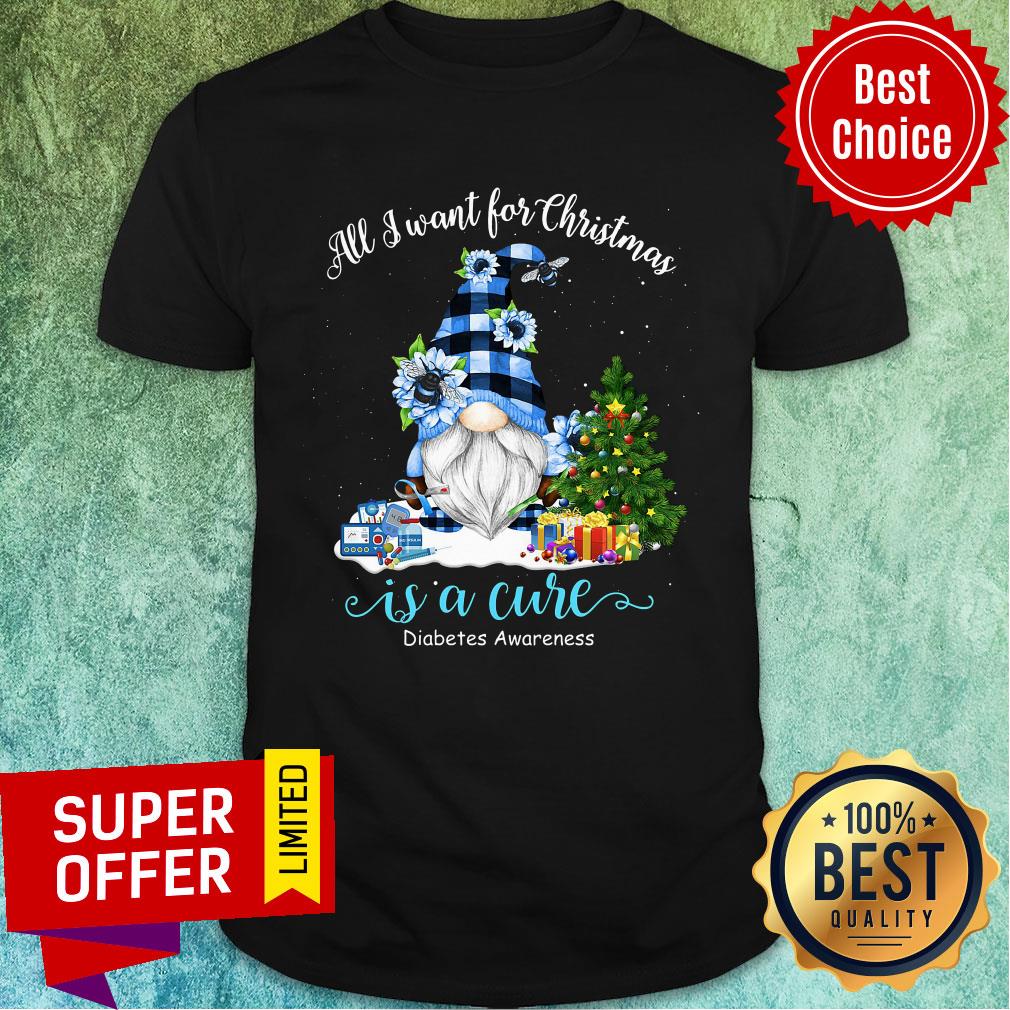 All I Want For Christmas Is A Cure Diabetes Awareness Shirt