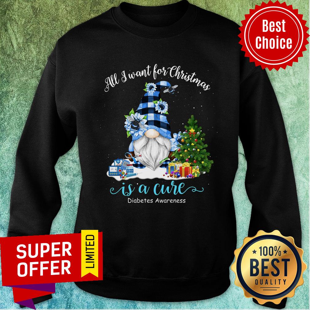 All I Want For Christmas Is A Cure Diabetes Awareness Shirt