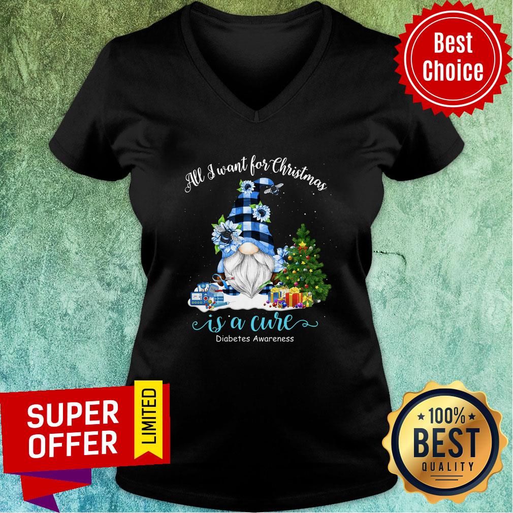 All I Want For Christmas Is A Cure Diabetes Awareness Shirt