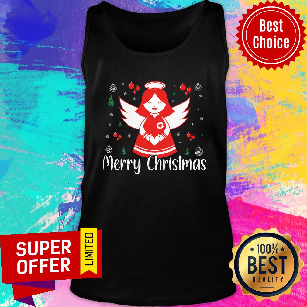 Angle Merry Christmas Heart Shirt