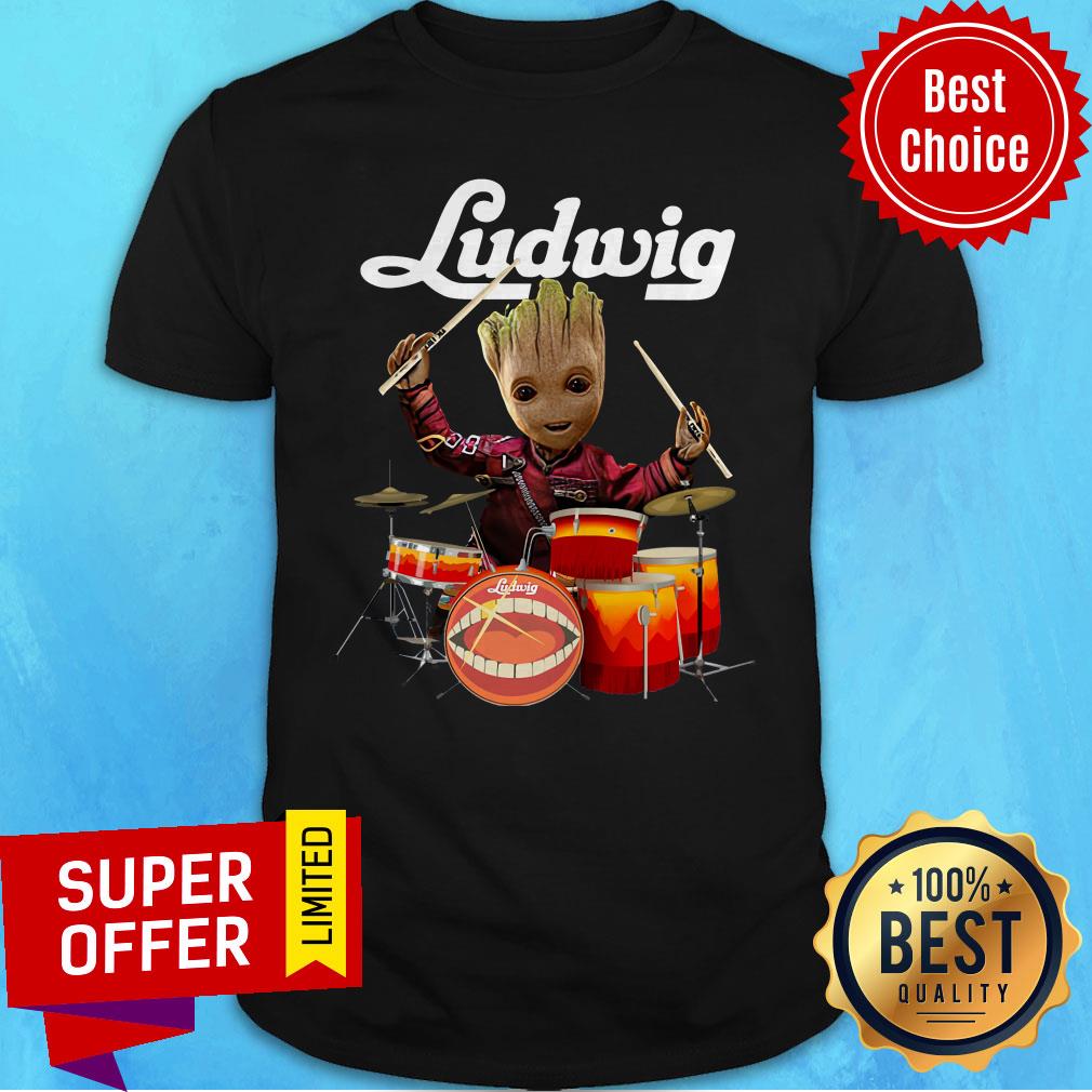 Awesome Baby Groot Ludwig Drums Shirt