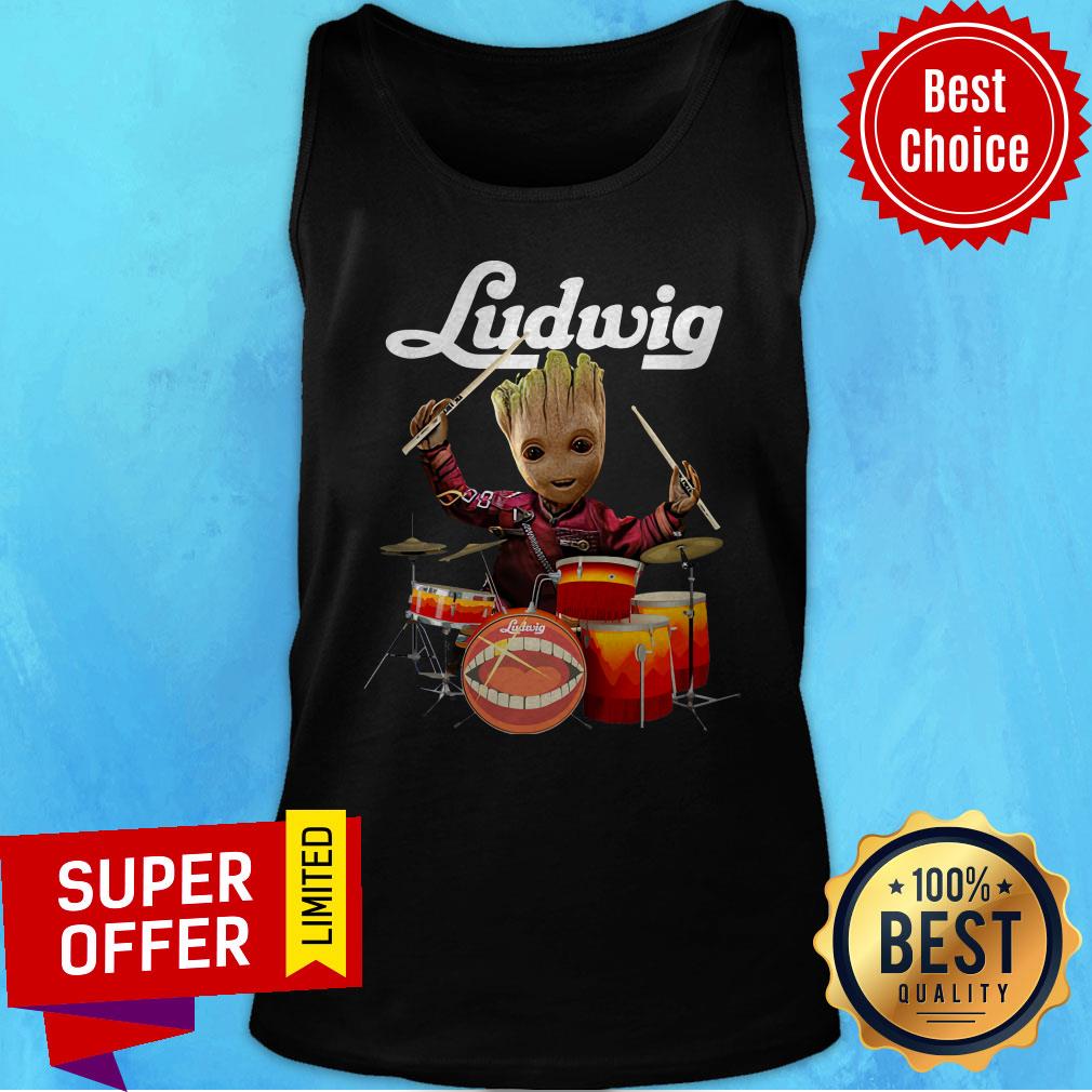 Awesome Baby Groot Ludwig Drums Shirt