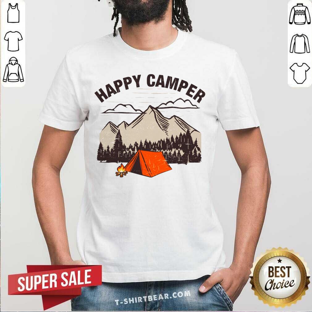 Awesome Happy Camper Mountain Shirt