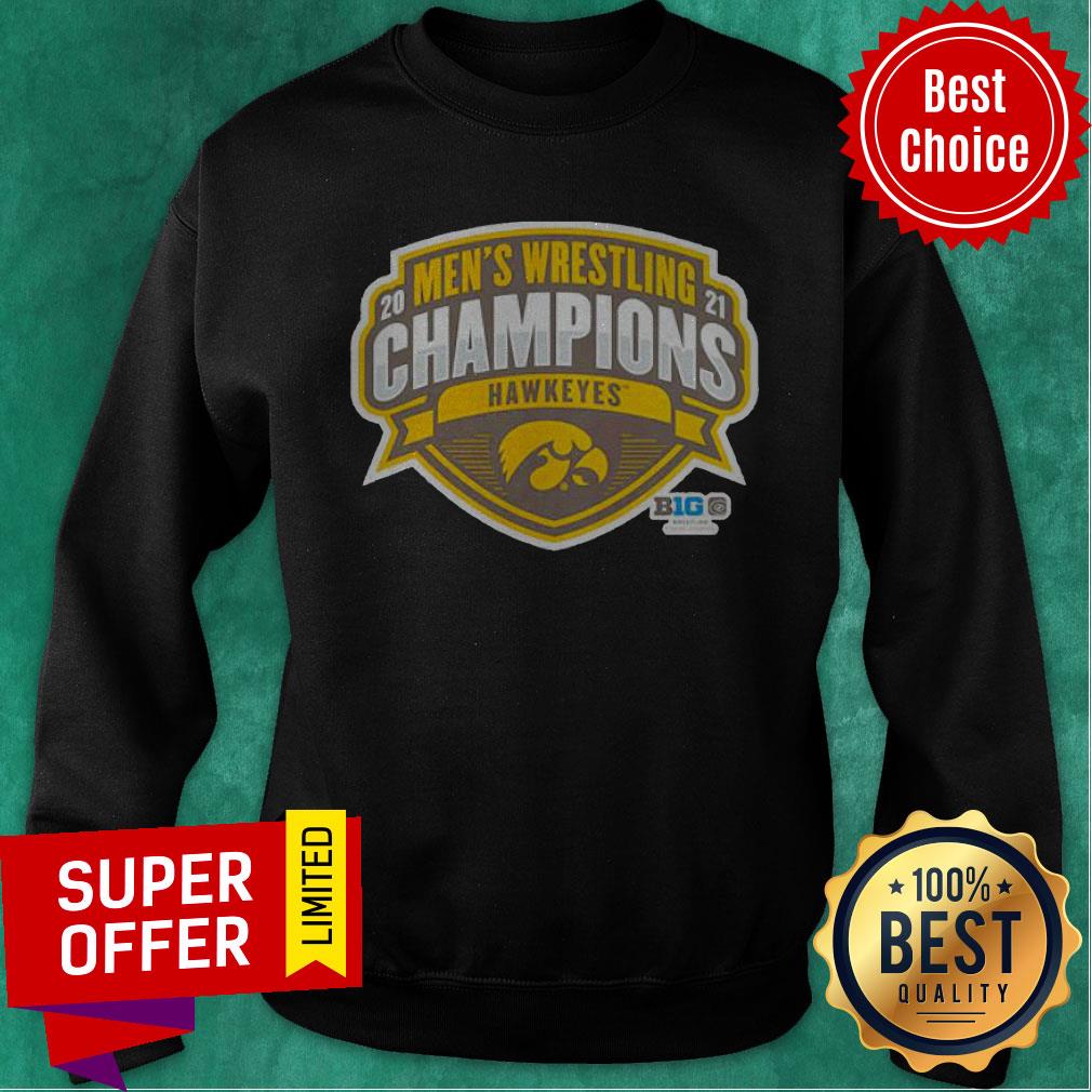 Awesome Iowa Hawkeyes Mens Wrestling 2021 Champions Shirt
