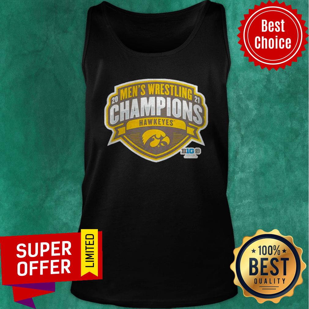 Awesome Iowa Hawkeyes Mens Wrestling 2021 Champions Shirt
