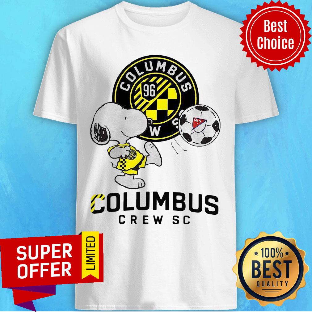 Awesome Snoopy Playing Soccer Columbus Crew Sc Shirt
