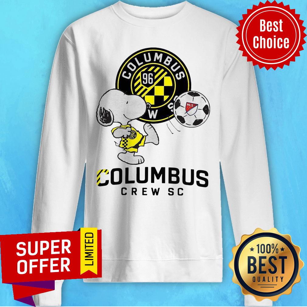 Awesome Snoopy Playing Soccer Columbus Crew Sc Shirt