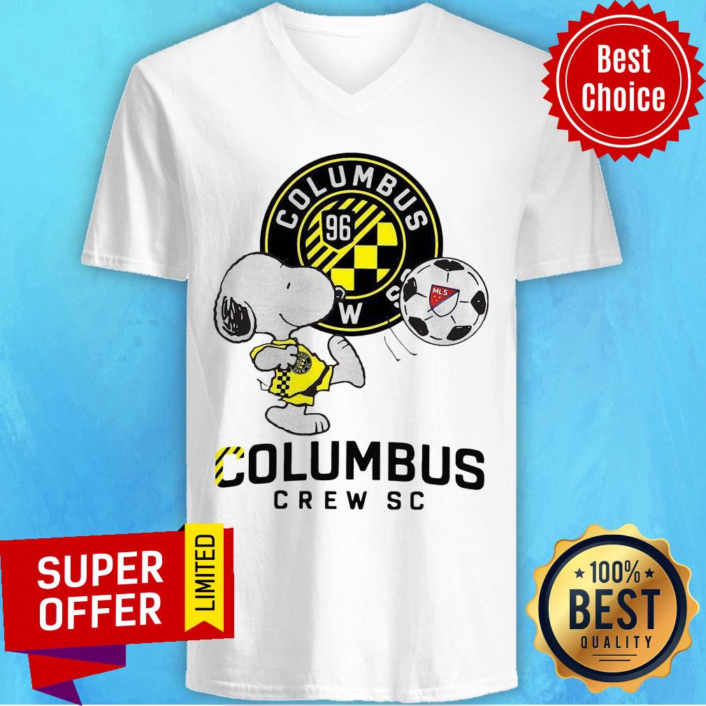 Awesome Snoopy Playing Soccer Columbus Crew Sc Shirt