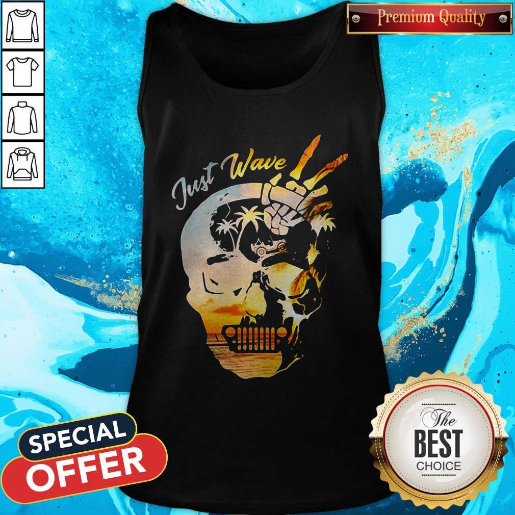 Awesome Summer Skull Just Wave Jeep Shirt