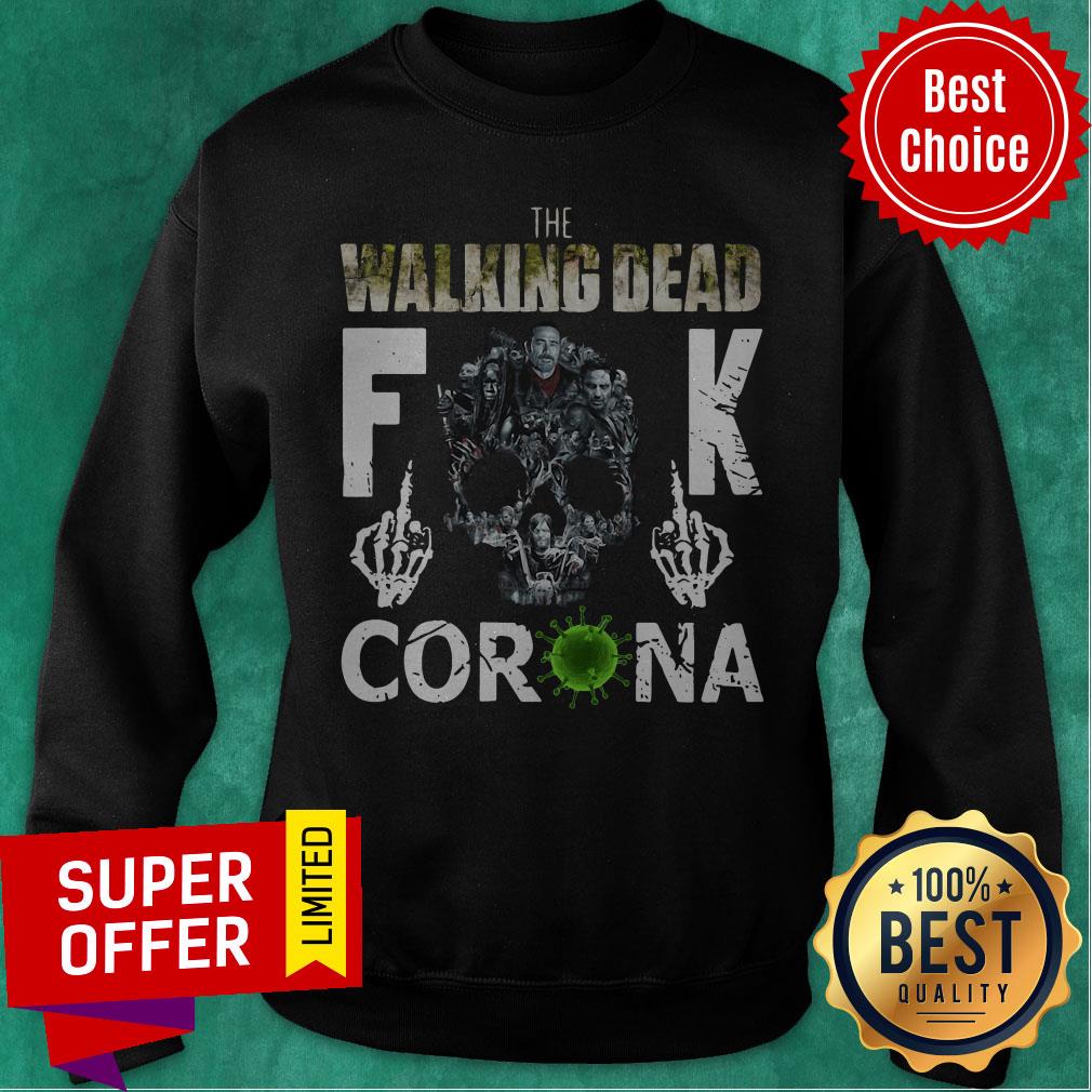 Awesome The Walking Dead Fuck Corona Skull Shirt