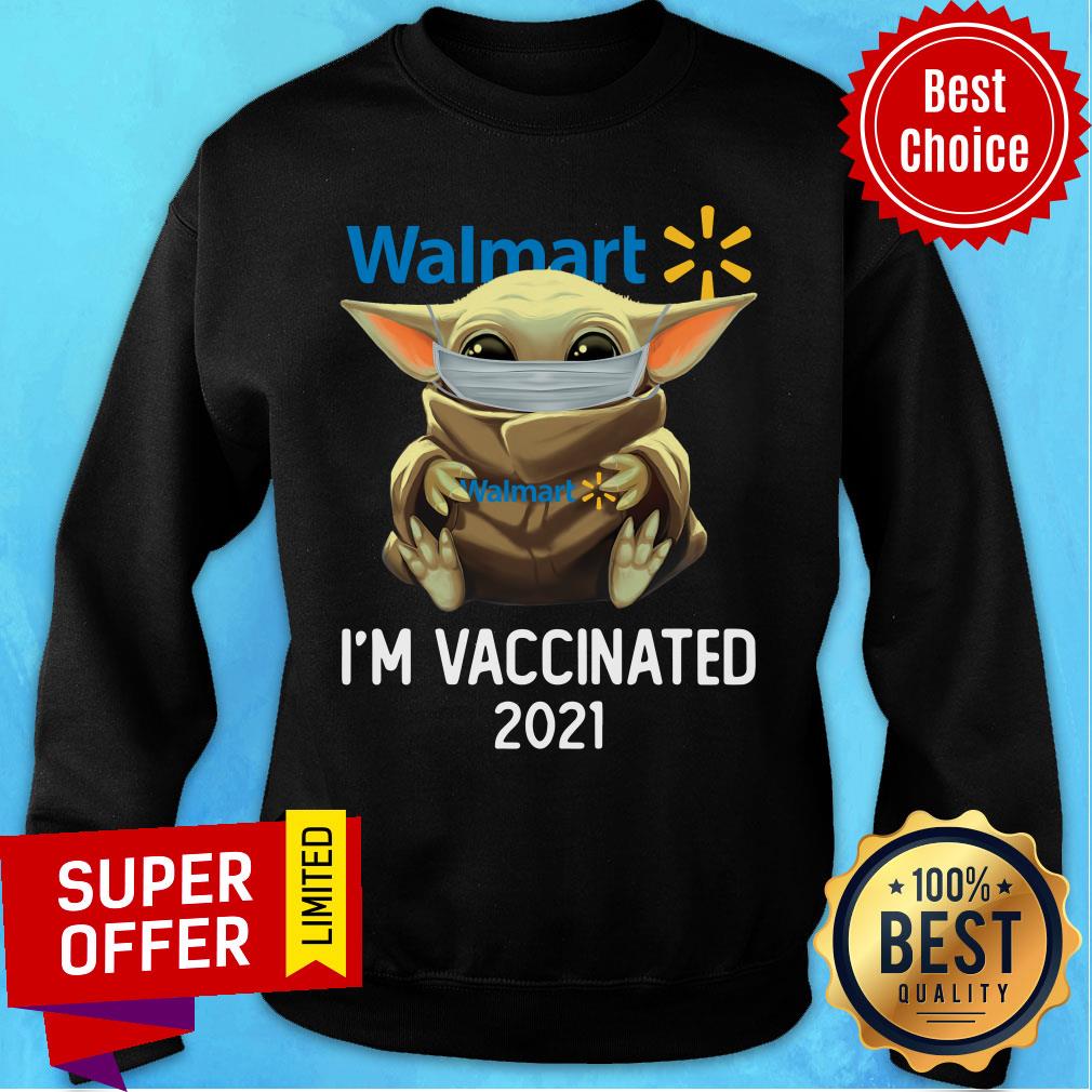 Baby Yoda Face Mask Hug Walmart I’m Vaccinated 2021 Shirt