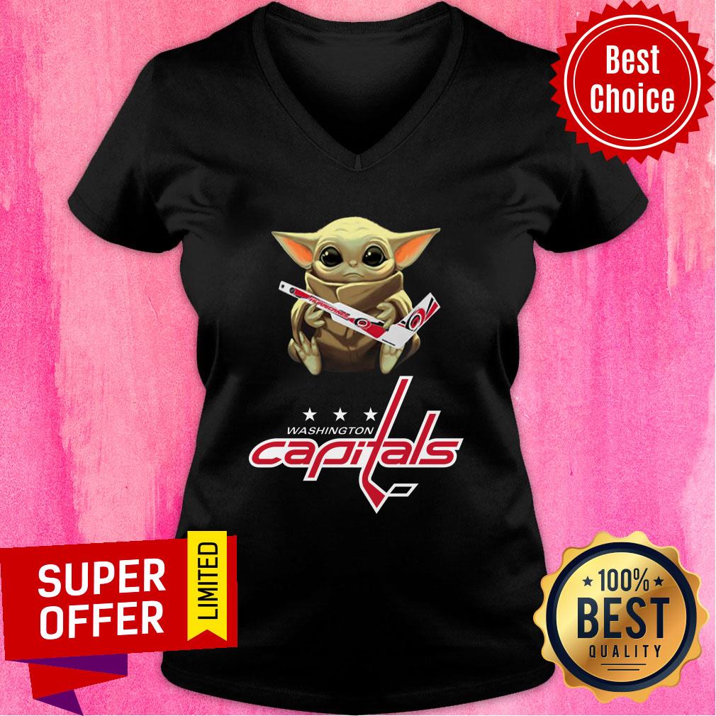 Baby Yoda Hug Washington Capitals Shirt