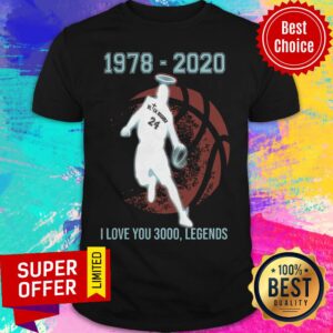 Nice Black Mamba 1978 2020 I Love You 3000 Legends Shirt