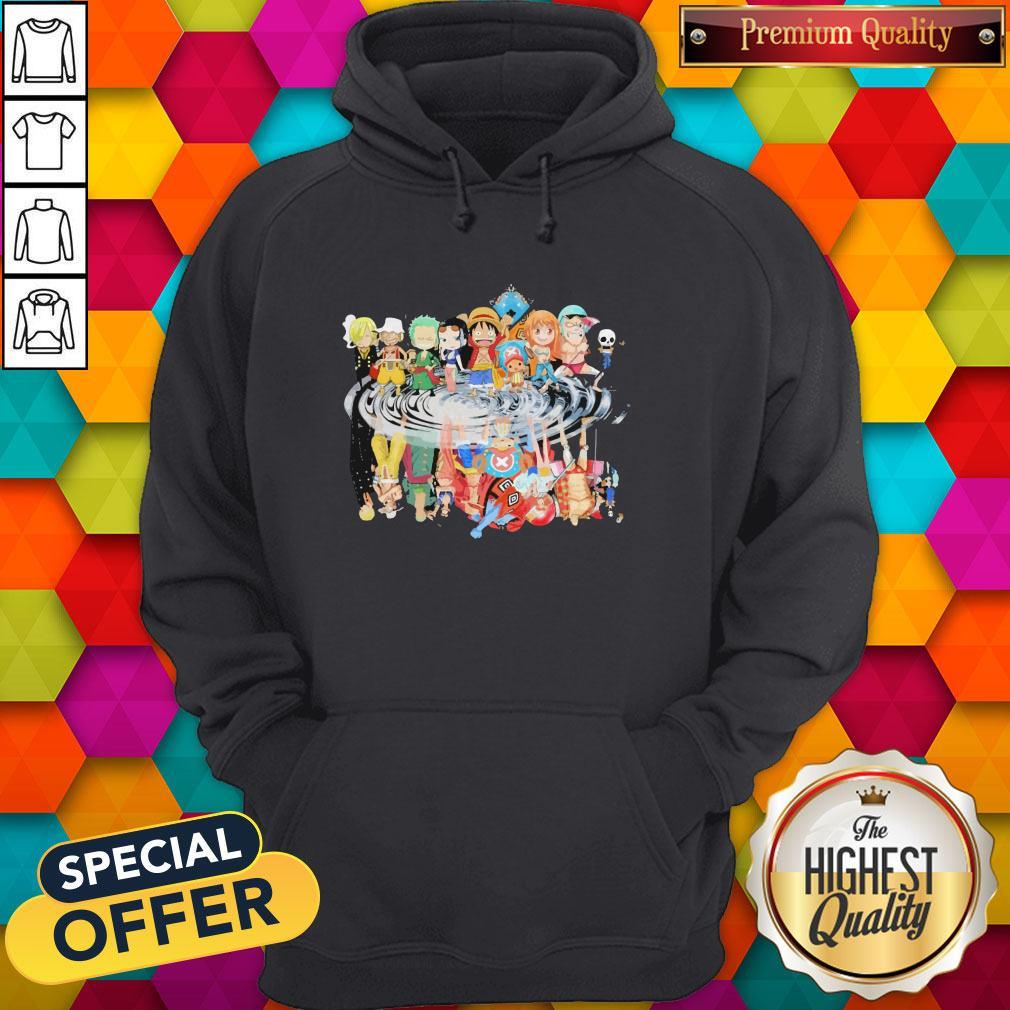 Chibi Characters One Piece Reflection Water Mirror Shirt