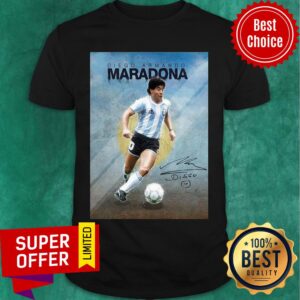 Funny Rip Diego Maradona Signed Argentina 1986 Shirt