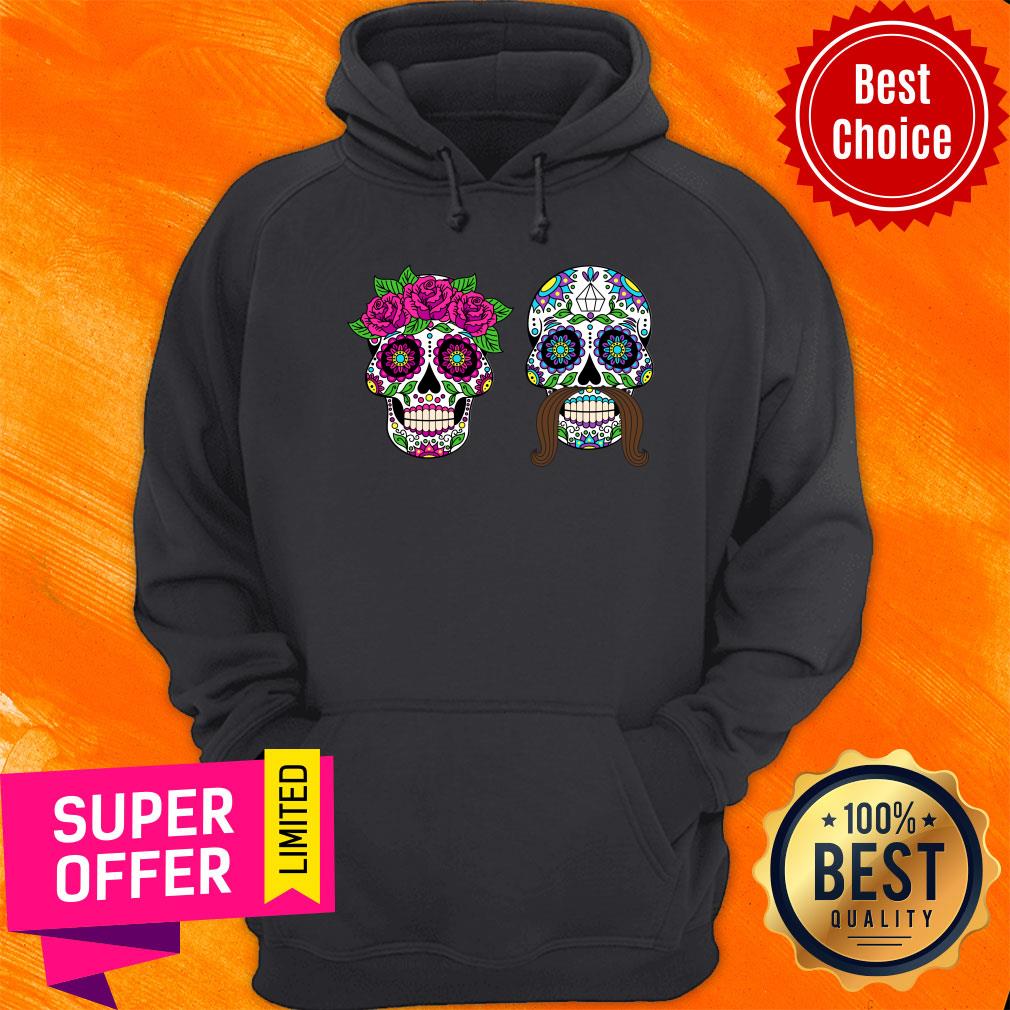 Couple Day Of The Dead Dia De Los Muertos Sugar Skulls Shirt