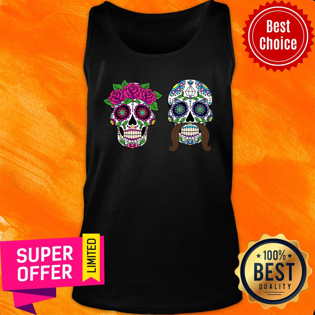 Couple Day Of The Dead Dia De Los Muertos Sugar Skulls Shirt